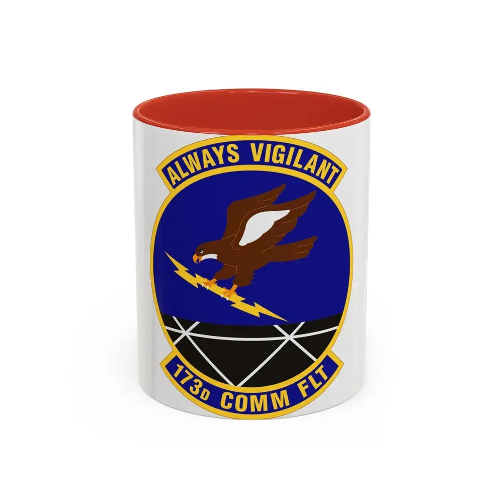 173d Communications Flight (U.S. Air Force) Accent Coffee Mug 11oz Red - Go Mug Yourself
