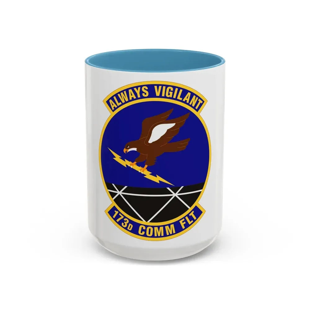 173d Communications Flight (U.S. Air Force) Accent Coffee Mug 15oz Light Blue - Go Mug Yourself