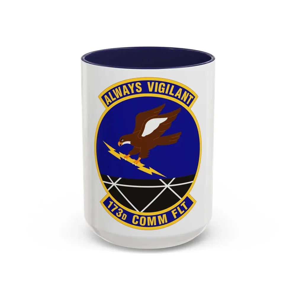 173d Communications Flight (U.S. Air Force) Accent Coffee Mug 15oz Navy - Go Mug Yourself