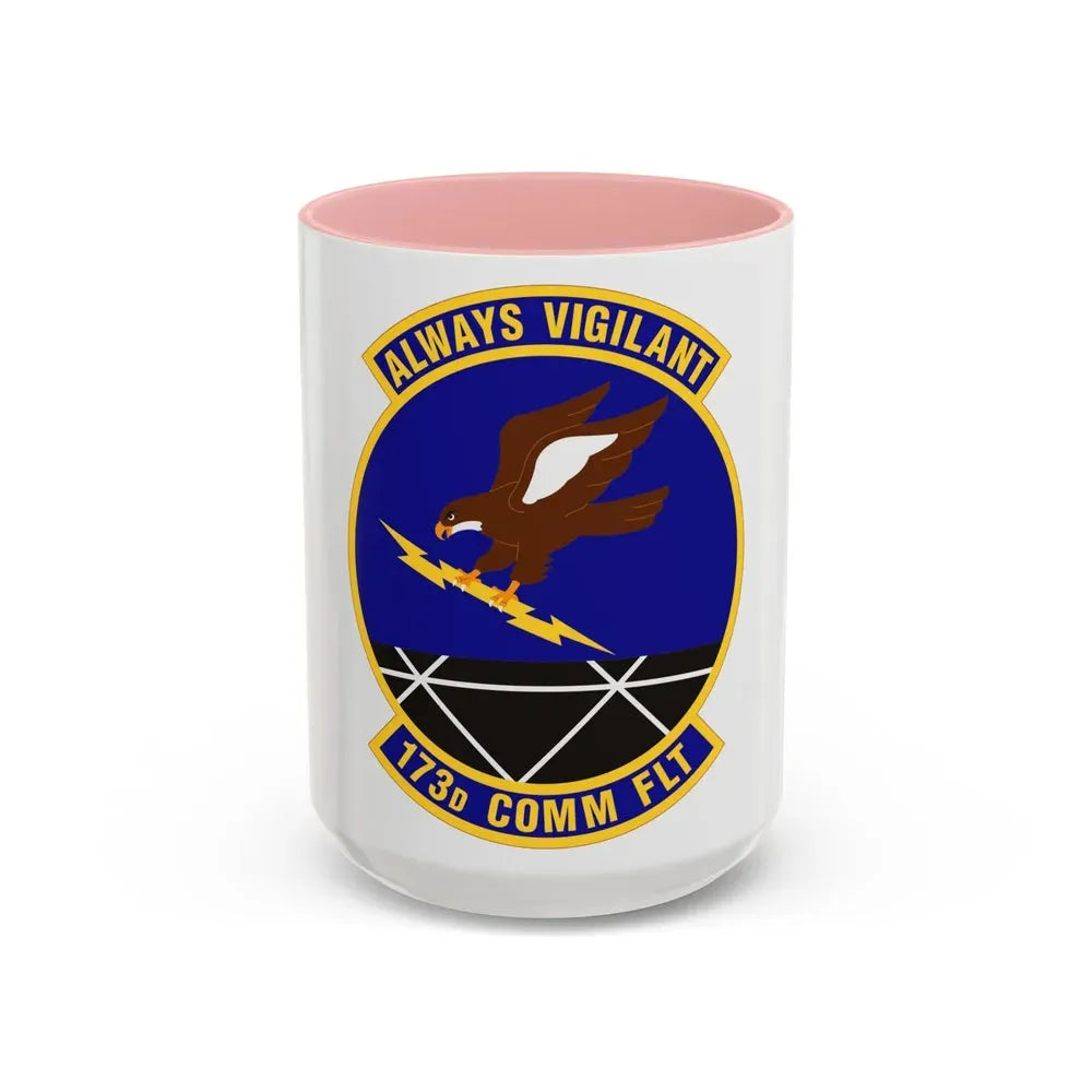 173d Communications Flight (U.S. Air Force) Accent Coffee Mug 15oz Pink - Go Mug Yourself