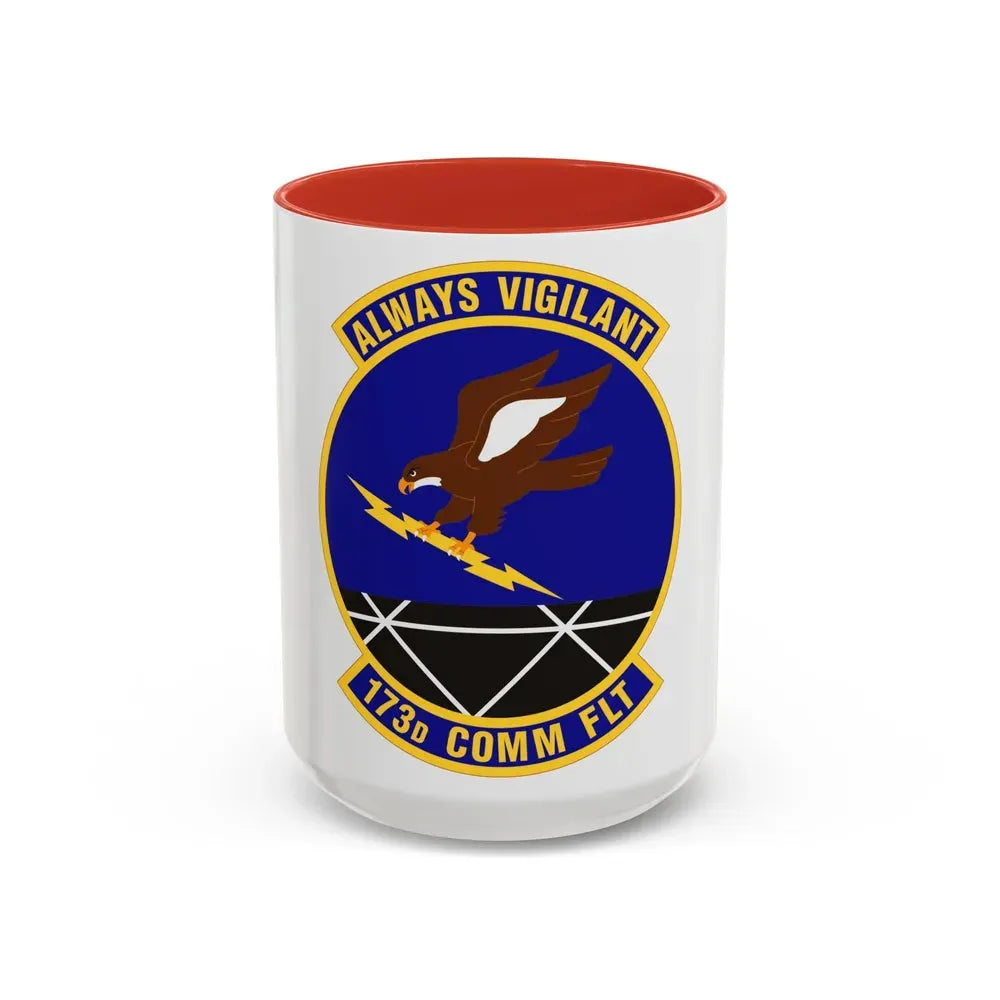 173d Communications Flight (U.S. Air Force) Accent Coffee Mug 15oz Red - Go Mug Yourself