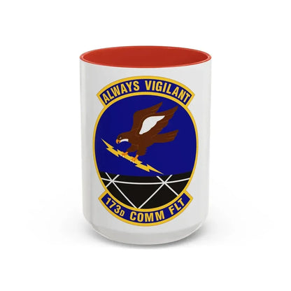 173d Communications Flight (U.S. Air Force) Accent Coffee Mug 15oz Red - Go Mug Yourself