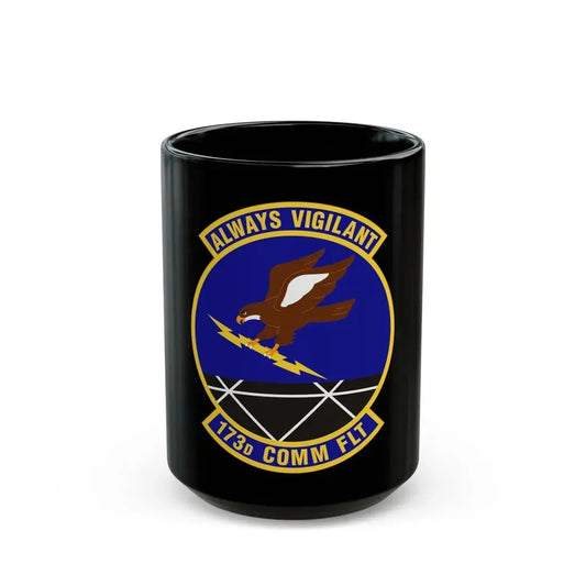 173d Communications Flight (U.S. Air Force) Black Coffee Mug 15oz - Go Mug Yourself