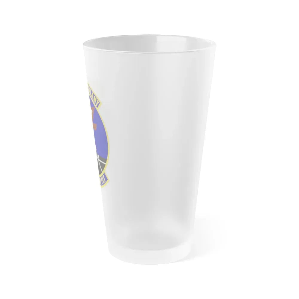 173d Communications Flight (U.S. Air Force) Frosted Pint Glass 16oz - Go Mug Yourself