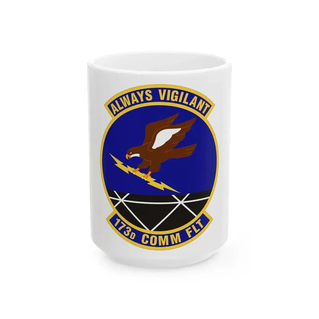 173d Communications Flight (U.S. Air Force) White Coffee Mug 15oz - Go Mug Yourself