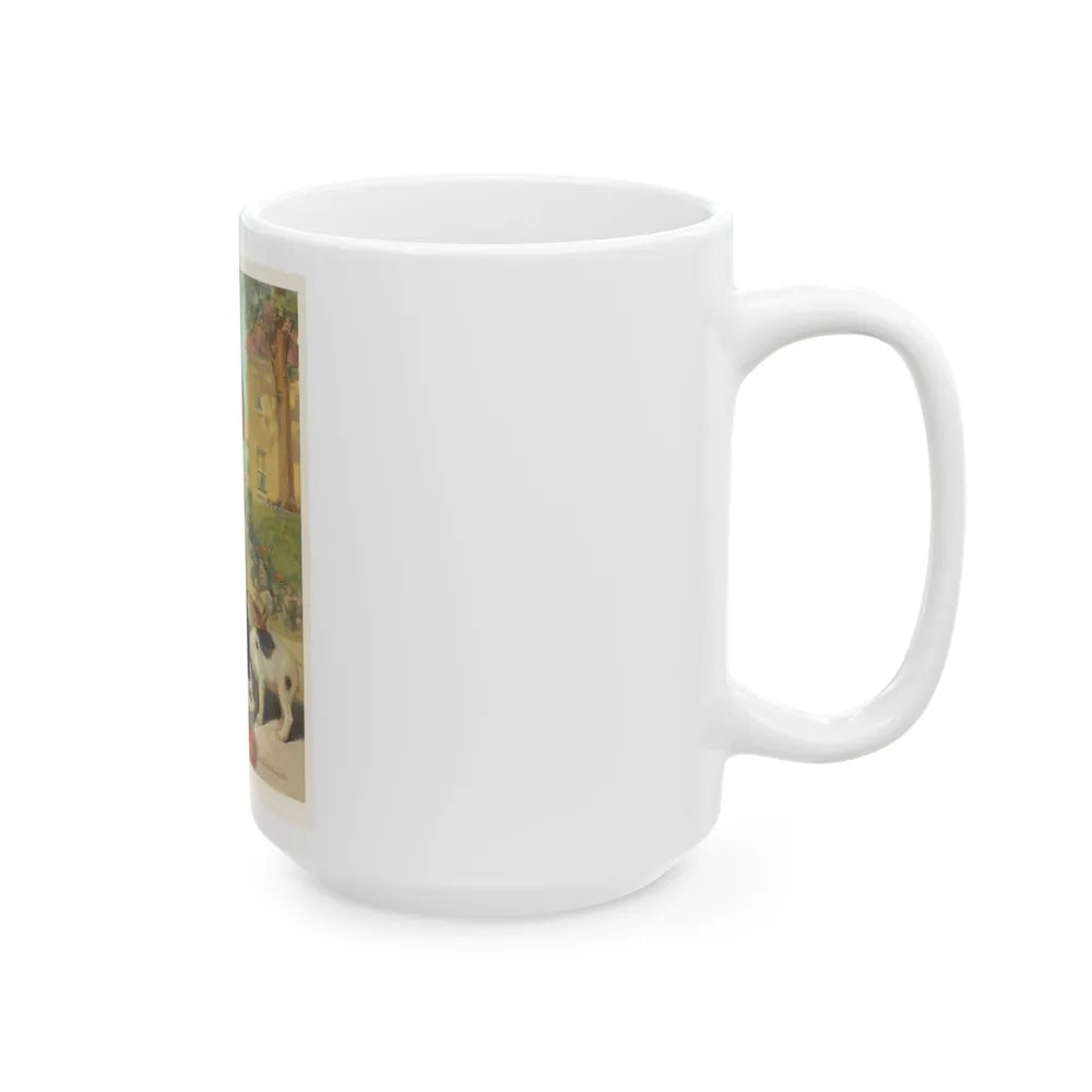 Feeding the Puppies - White Coffee Mug-Go Mug Yourself