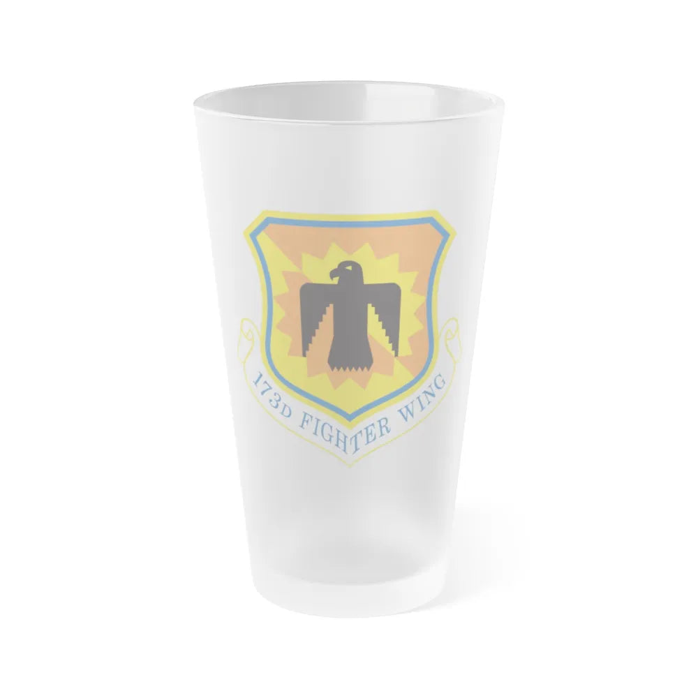 173rd Fighter Wing (U.S. Air Force) Frosted Pint Glass 16oz-16oz-Frosted-Go Mug Yourself