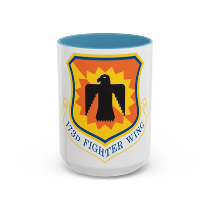 173rd Fighter Wing (U.S. Air Force) Accent Coffee Mug 15oz Light Blue - Go Mug Yourself