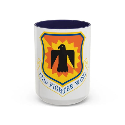 173rd Fighter Wing (U.S. Air Force) Accent Coffee Mug 15oz Navy - Go Mug Yourself