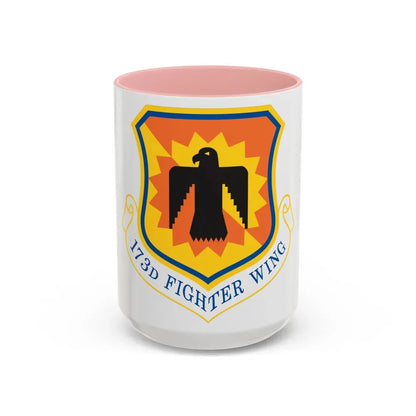 173rd Fighter Wing (U.S. Air Force) Accent Coffee Mug 15oz Pink - Go Mug Yourself