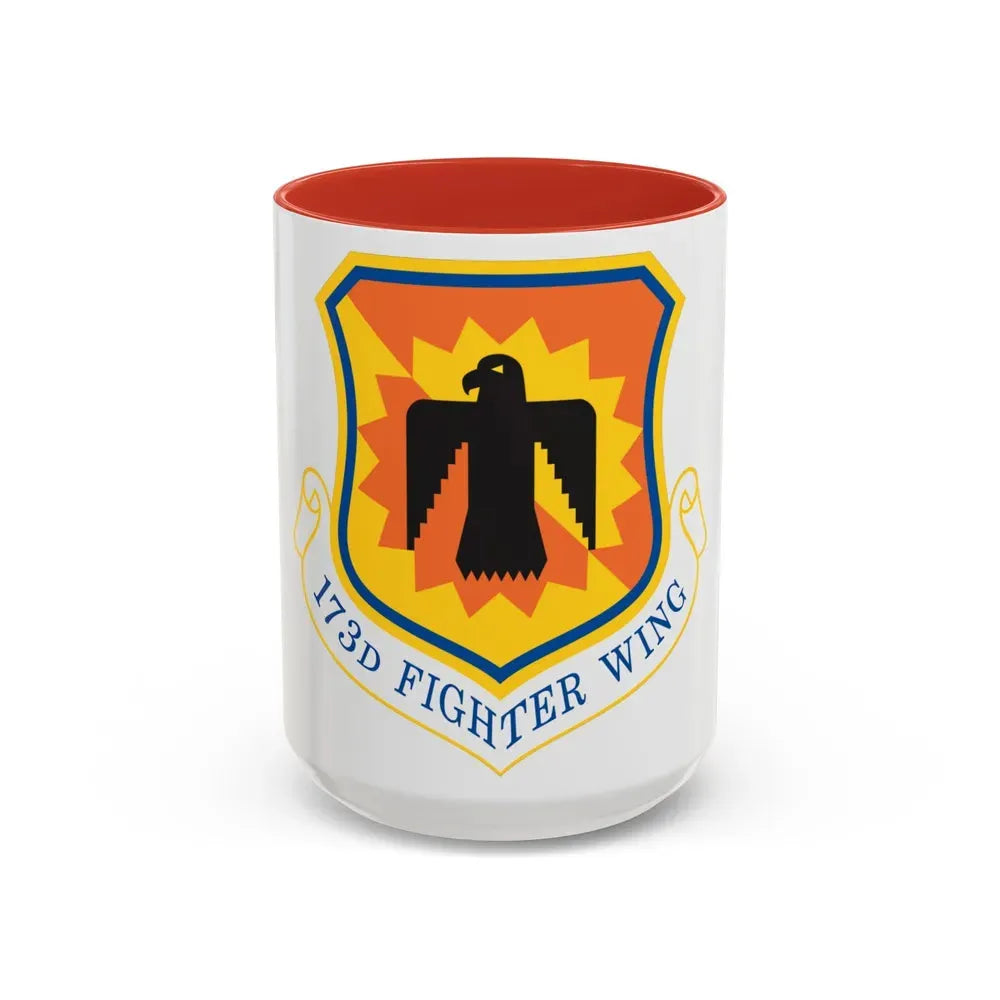 173rd Fighter Wing (U.S. Air Force) Accent Coffee Mug 15oz Red - Go Mug Yourself