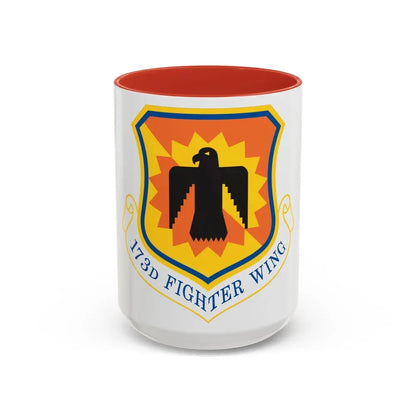173rd Fighter Wing (U.S. Air Force) Accent Coffee Mug 15oz Red - Go Mug Yourself