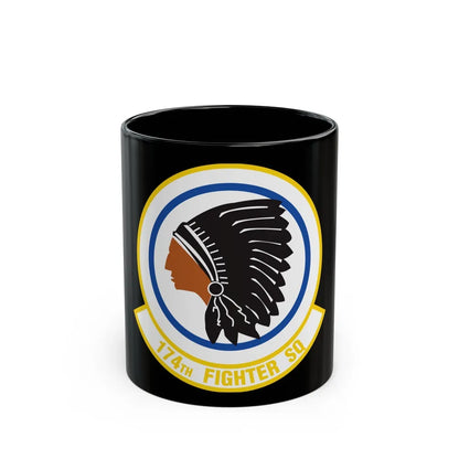 174 Fighter Squadron (U.S. Air Force) Black Coffee Mug-11oz-Go Mug Yourself