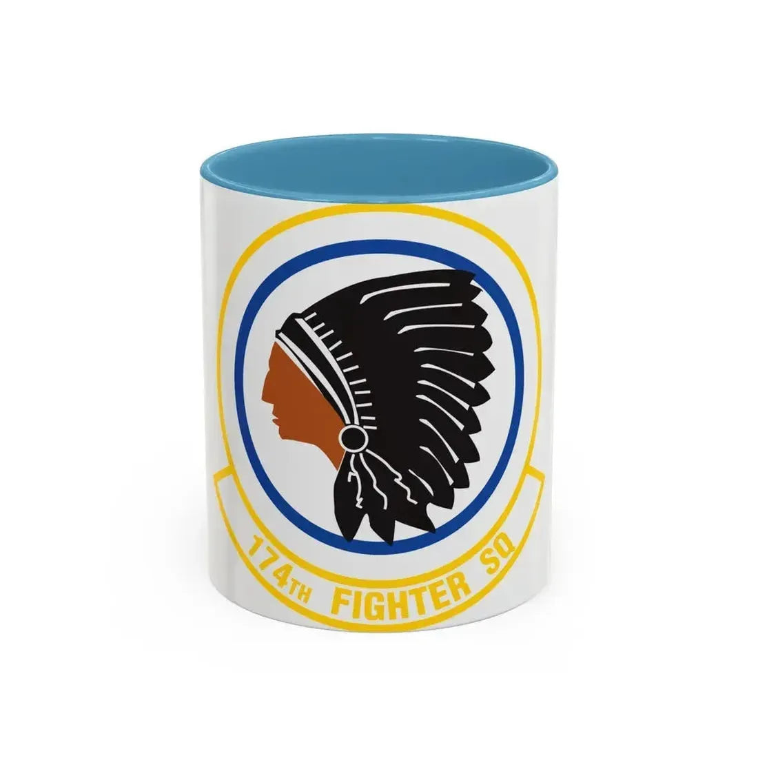 174 Fighter Squadron (U.S. Air Force) Accent Coffee Mug 11oz Light Blue - Go Mug Yourself