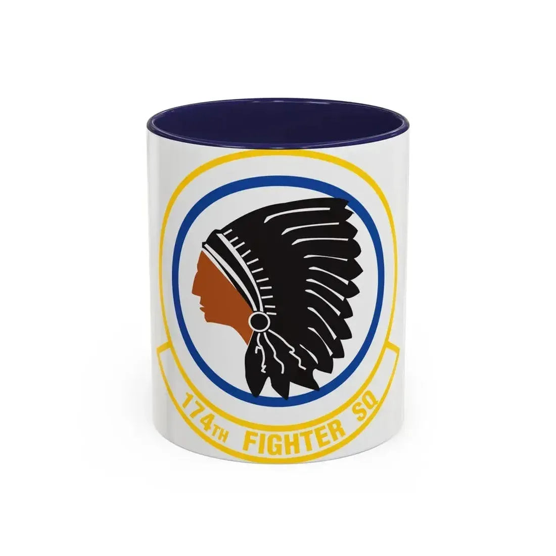 174 Fighter Squadron (U.S. Air Force) Accent Coffee Mug 11oz Navy - Go Mug Yourself