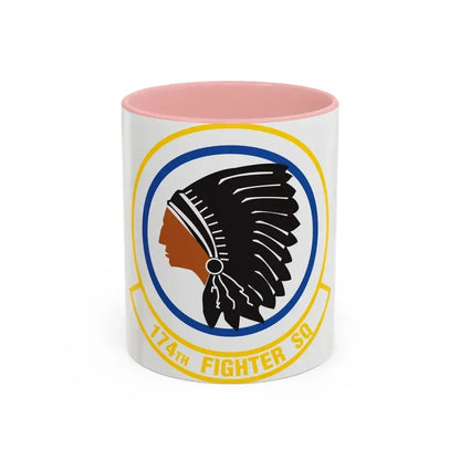 174 Fighter Squadron (U.S. Air Force) Accent Coffee Mug 11oz Pink - Go Mug Yourself