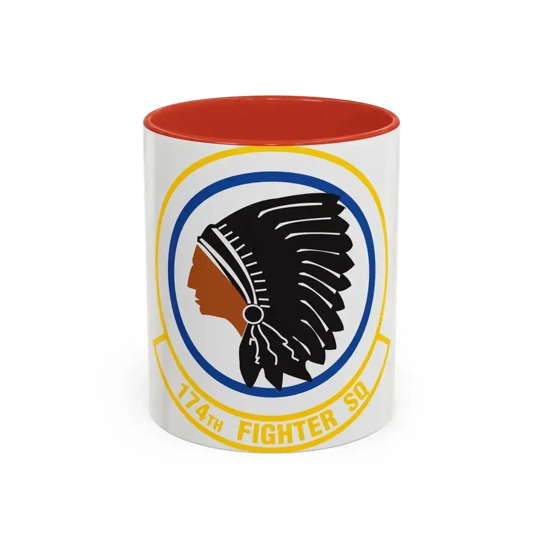 174 Fighter Squadron (U.S. Air Force) Accent Coffee Mug 11oz Red - Go Mug Yourself