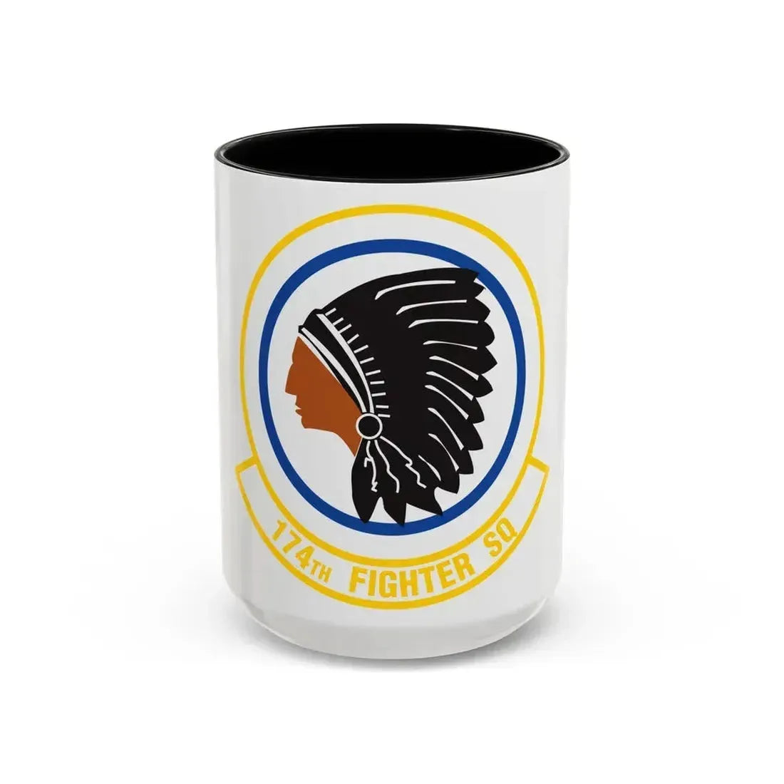 174 Fighter Squadron (U.S. Air Force) Accent Coffee Mug 15oz Black - Go Mug Yourself