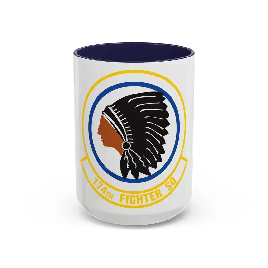 174 Fighter Squadron (U.S. Air Force) Accent Coffee Mug 15oz Navy - Go Mug Yourself