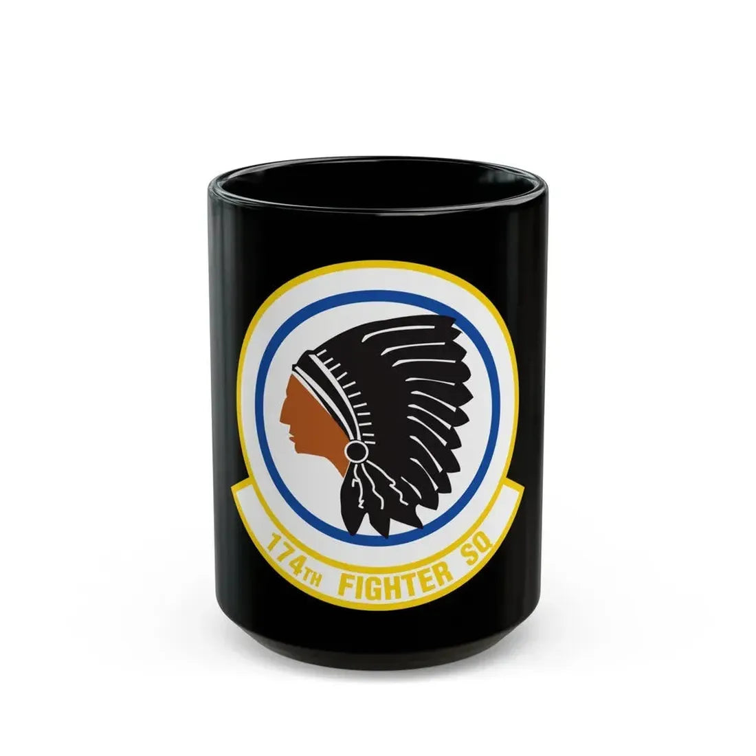 174 Fighter Squadron (U.S. Air Force) Black Coffee Mug 15oz - Go Mug Yourself