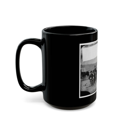 Six Officers Of The 17th New York Battery, Probably At Camp Barry, Near Washington, D.C. (U.S. Civil War) Black Coffee Mug
