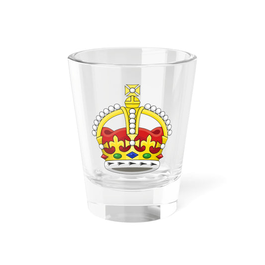 Kings Crown variant (United Kingdom) (Coat of Arms) Shot Glass 1.5oz