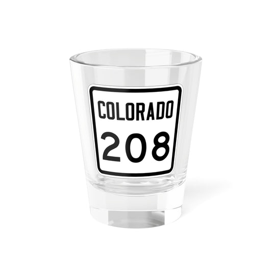Colorado 208 1946 (Colorado) (Road Sign) Shot Glass 1.5oz-1.5oz-Go Mug Yourself