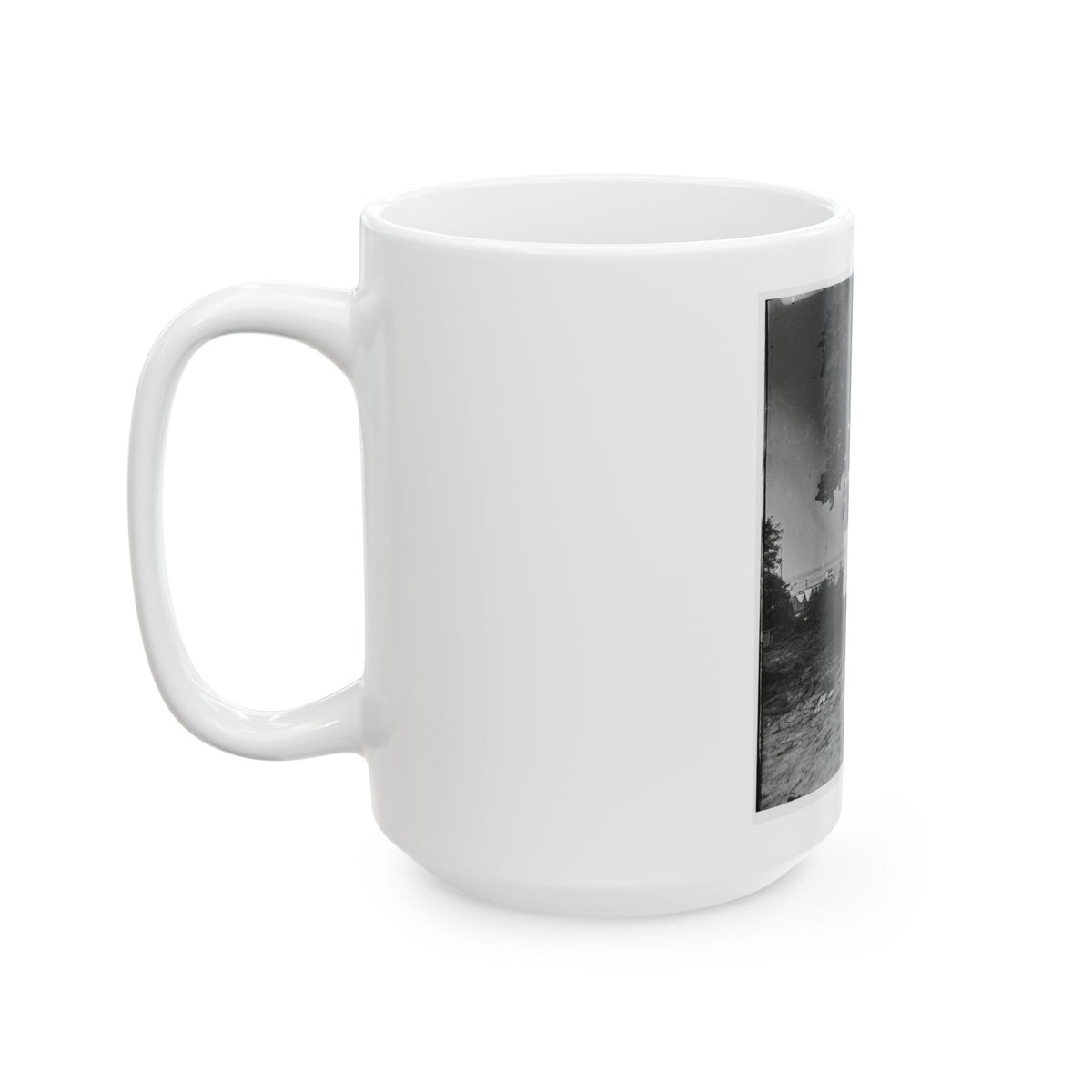 Belle Plain Landing, Virginia. View Of The Tents Of The Sanitary Commission (U.S. Civil War) White Coffee Mug