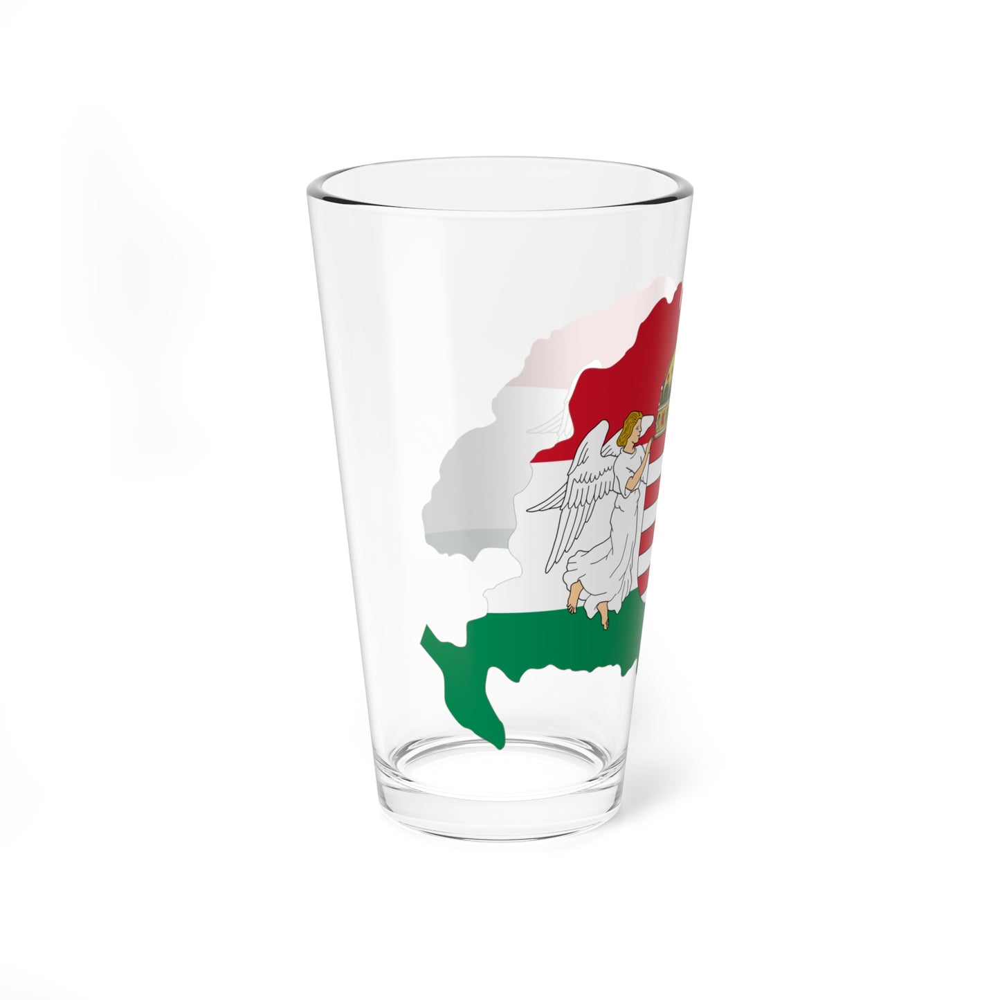 Kingdom of Hungary flag map (Hungary) Pint Glass 16oz