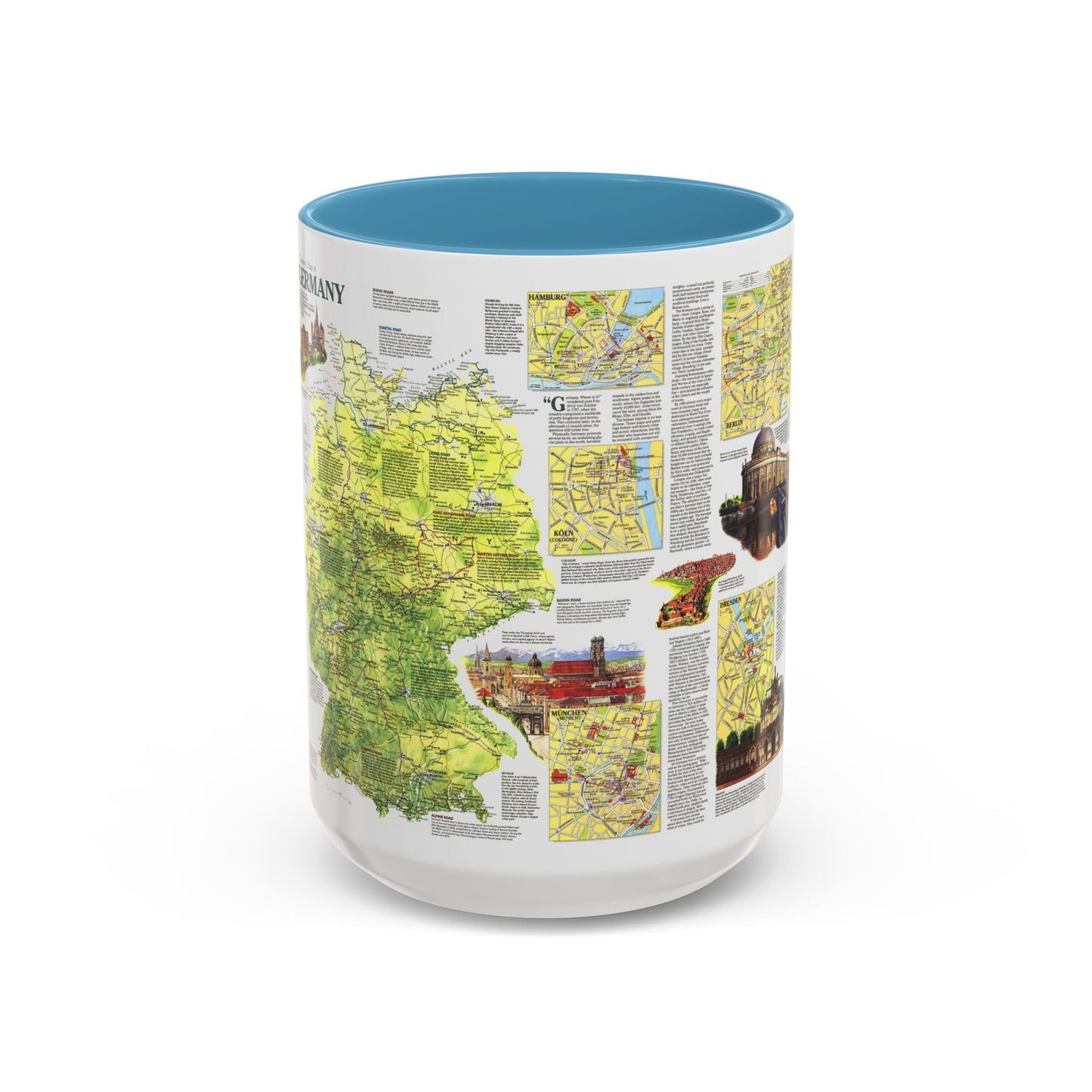 Tasse à café décorative Allemagne - Carte du voyageur (1991) (Carte)