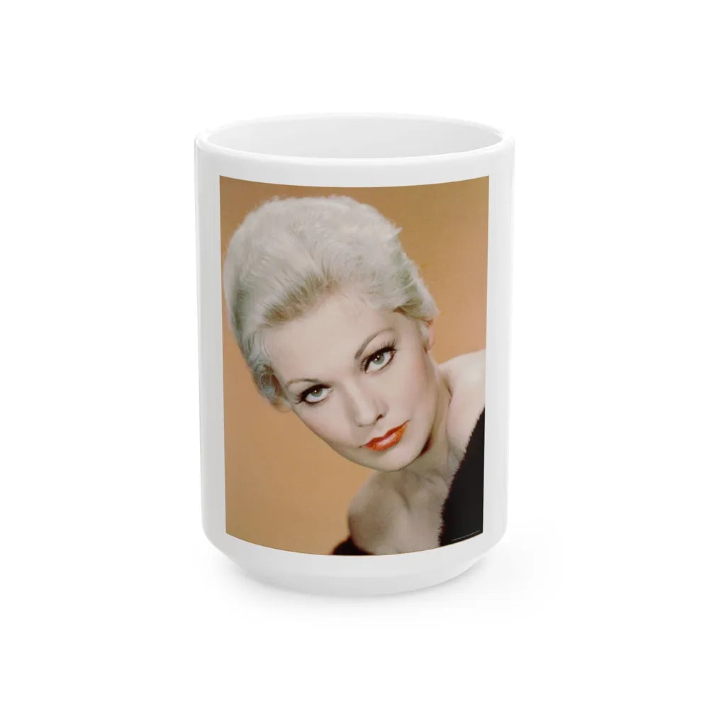 Kim Novak #326 (Vintage Female Icon) White Coffee Mug-15oz-Go Mug Yourself