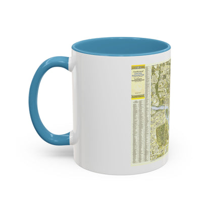 USA - Washington, Central (1948) (Map) Accent Coffee Mug