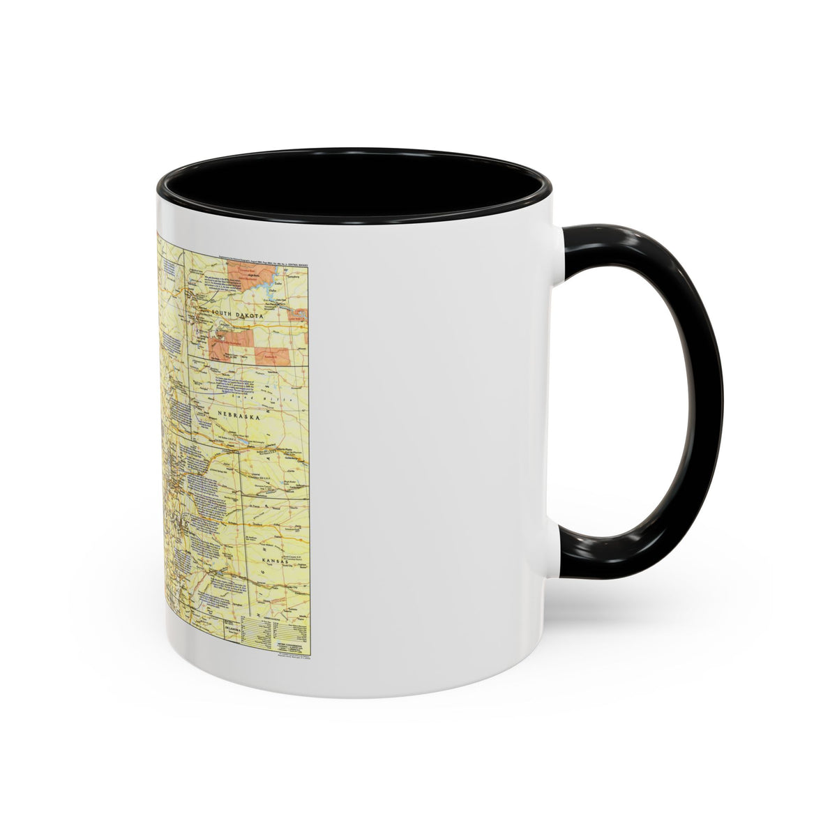 USA - Central Rockies 1 (1984) (Map) Accent Coffee Mug