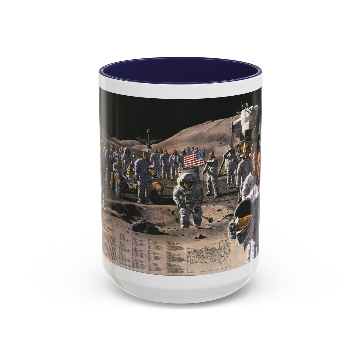 Space - Teammates in Mankind's Greatest Adventure (1973) (Map) Accent Coffee Mug