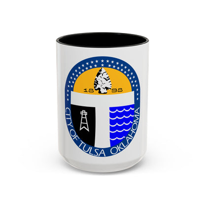 Seal of Tulsa Oklahoma - Accent Coffee Mug