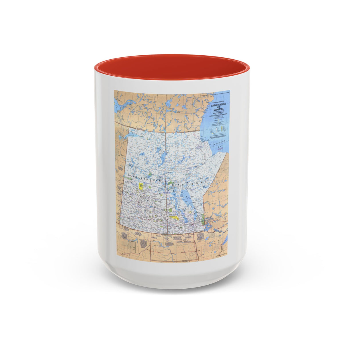 Canada - Saskatchewan & Manitoba (1979) (Map) Accent Coffee Mug