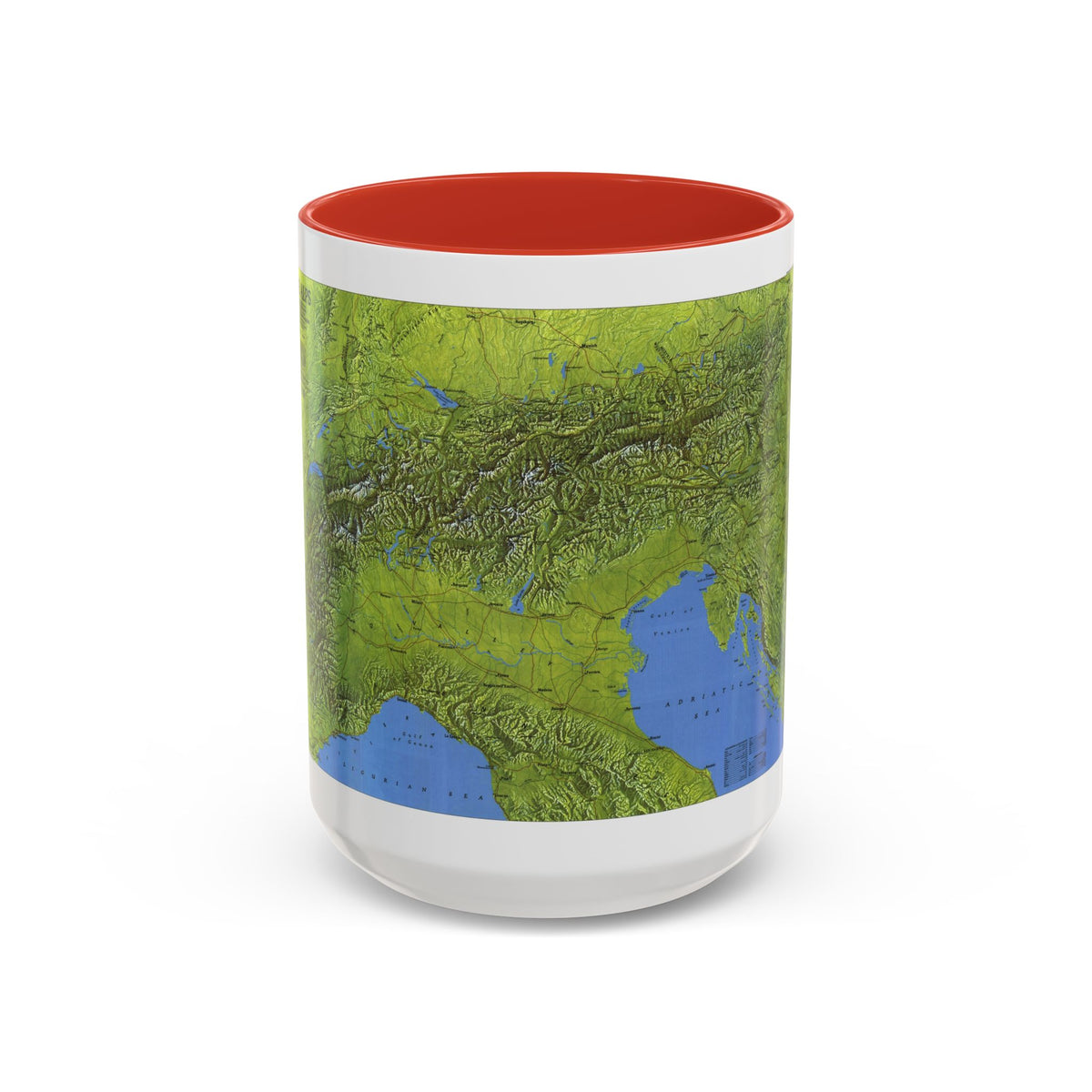 Alps, The (1985) (Map) Accent Coffee Mug