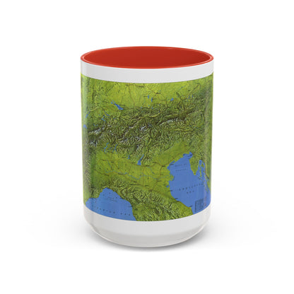 Alps, The (1985) (Map) Accent Coffee Mug