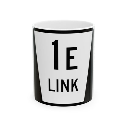 N LINK 1E (Nebraska) (Road Sign) White Coffee Mug