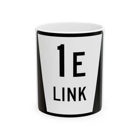 N LINK 1E (Nebraska) (Road Sign) White Coffee Mug