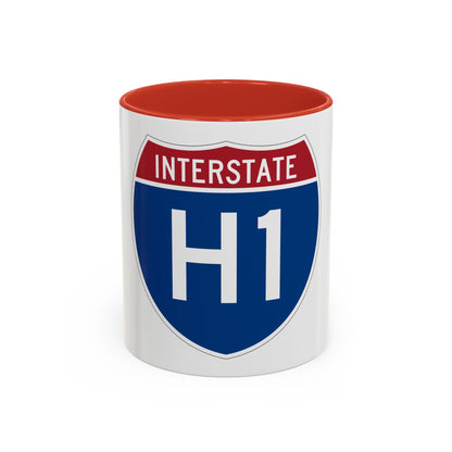 Interstate H1 (U.S. Highways) Accent Coffee Mug