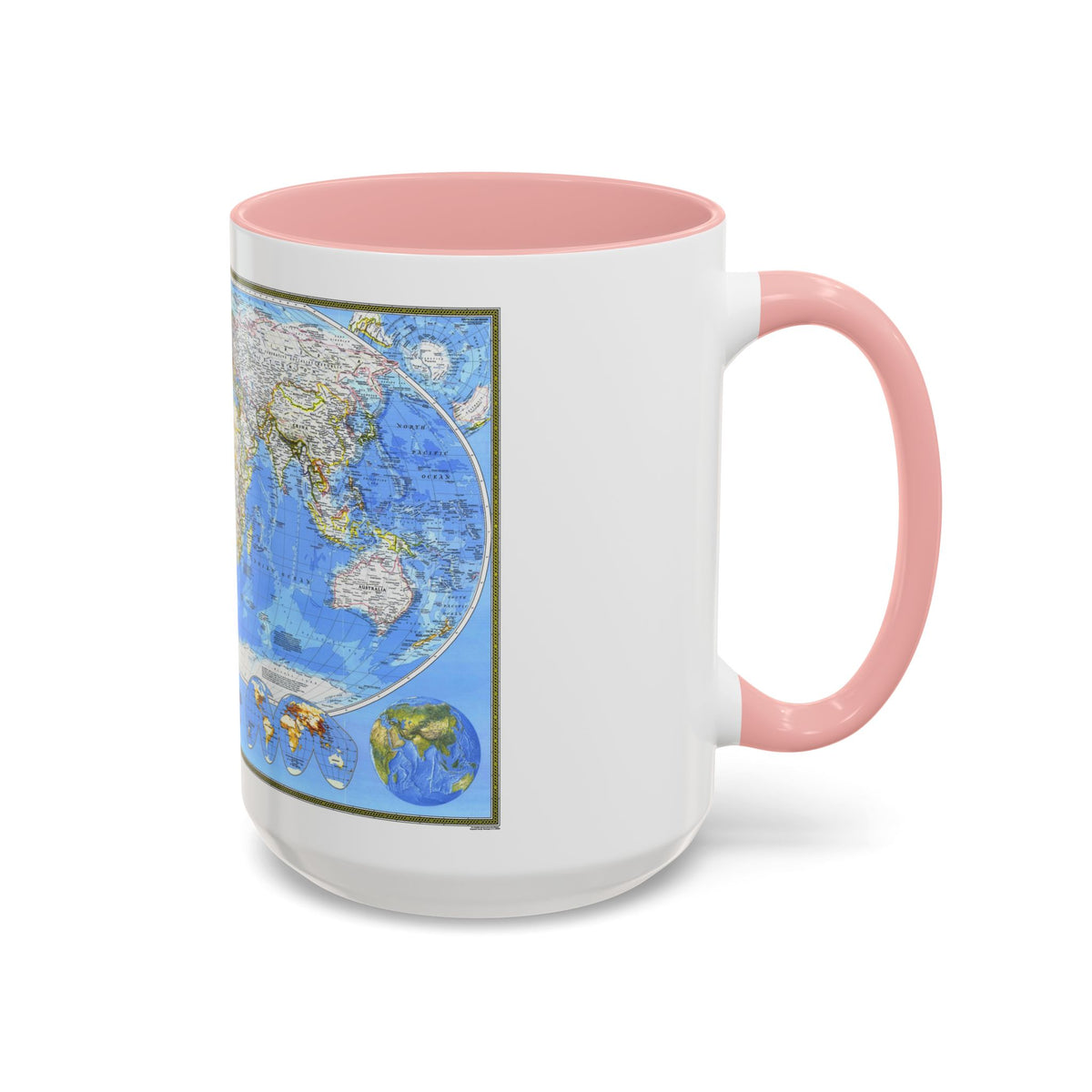 World Map (1988) (Map) Accent Coffee Mug