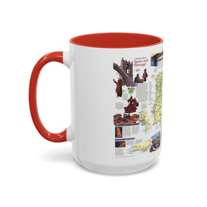 Spain and Portugal - A Traveller's Map (1998) (Map) Accent Coffee Mug