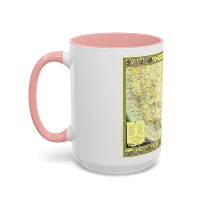 USA - Southwestern (1940) (Map) Accent Coffee Mug