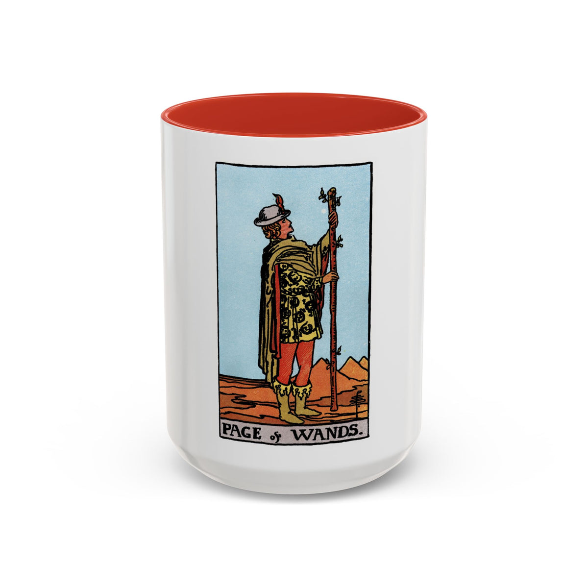 The Page of Wands (Tarot Card) Accent Coffee Mug