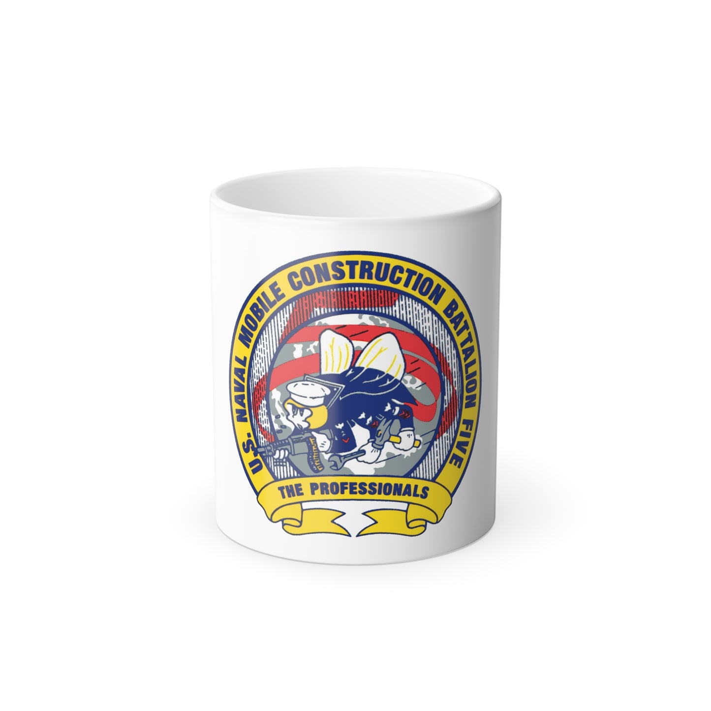 Mobile Construction Bn 5 NMCB 5 Seabee (U.S. Navy) Color Changing Mug 11oz