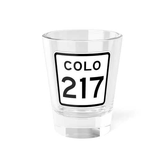 Colorado 217 1952 (Colorado) (Road Sign) Shot Glass 1.5oz-1.5oz-Go Mug Yourself