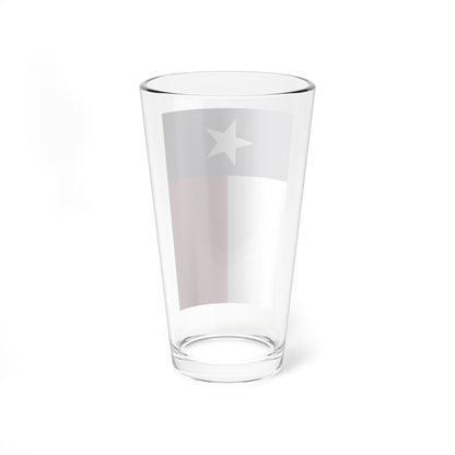 Flag of Texas proper vertical display (United States) Pint Glass 16oz