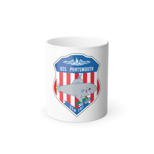 USS Portsmouth SSN 707 (U.S. Navy) Color Changing Mug 11oz