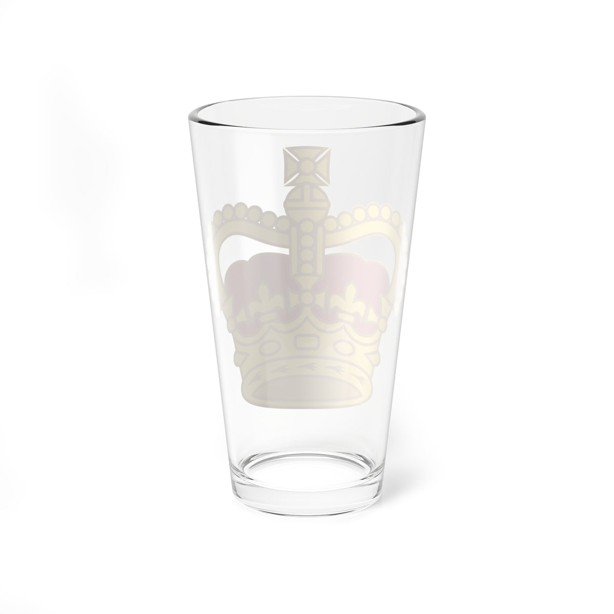 Crown of Saint Edward gold and red (United Kingdom) (Military Rank) Pint Glass 16oz